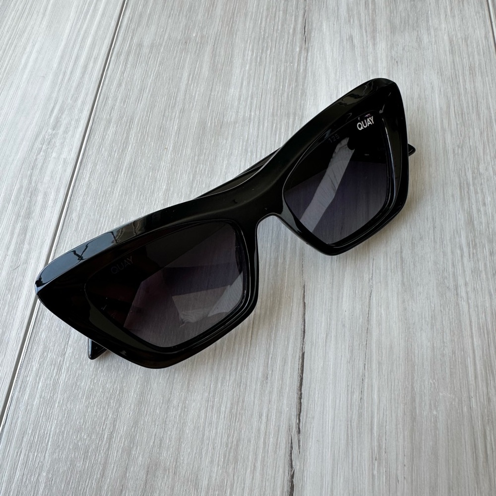 Quay Black Cat Eye Polarized Sunglasses - On the Radio